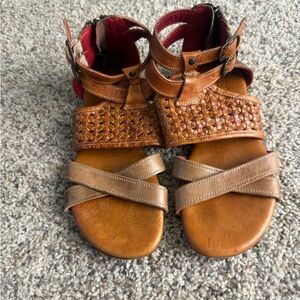 Bed Stu Brown Leather Sandals Size 7.5